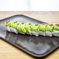 Dragon vert crevette tempura avocat truffe