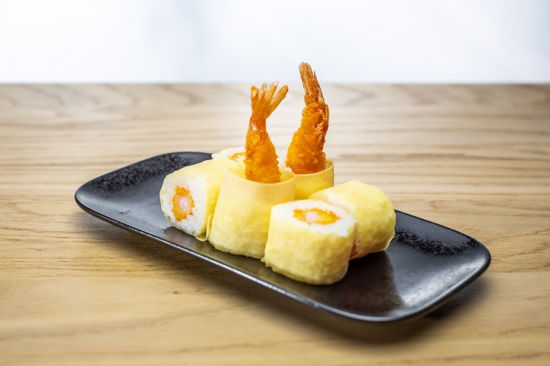 Yellow tempura crevette